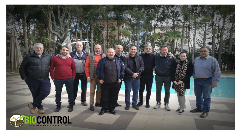 Equipo CIFO y Biocontrol. Comercialización T34 Biocontrol en Italia